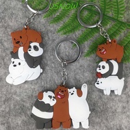 USNOW We Bare Bears Doll Accessories Animal Series Bag Trinket Car Interior Accessories Keyring Ornaments Panda Key Rings