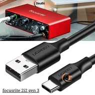 USB type C power cord for Soundcard focusrite 2i2 gen 3, Sound card connection cable Focusrite Scarl