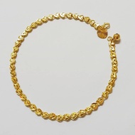 FREE COP 916 Anklet Gelang Kaki Siput (5mm) Rantai Kaki Emas Korea 24K (Gold Plated)