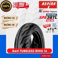 This Month Aspira Tubeless Tire/Aspira Maxio Spr38 Tl Ring 14 Tubles Tire/Aspira Ring 14 Outer Tire (80/90 - 90/90) Beat Vario Motorcycle Tire Cycle Tire Cycle Tire Cycle Tires Cycle Tires Cycle Tires Cycle Tires