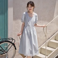 法式復古圓領連衣裙|洋裝|兩色|夏款|Sora-1202
