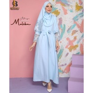 MALIKA ABAYA LACE AND SHAWL JBE Black Nude Brown Baby blue Dusty Pink dusty green maroon navy
