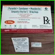 ✬ ✪ ✢ SIMPARICA TRIO / REGULAR SIMPARICA Chewable [PER TABLET] (Anti Tick & Flea for Dogs)
