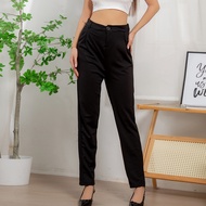 Celana perempuan women suit pants celana panjang wanita high waist casual comfortable loose Korean