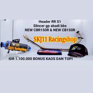 Knalpot Racing SJ88 New CB CBR 150 R Header RR S1 Silincer GP Abadi