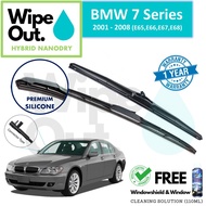 [PREMIUM] BMW 7 Series 2001 - 2008 (E65,E66,E67,E68) WipeOut HYBRID NANODRY SILICONE Wiper Blade (Fr