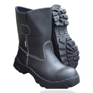 HITAM Iron TIP EDMUNDO SAFETY BOOT SHOES SAFTY FIELD WORK PROJECT SHOES RUBBER SOLES STITCHED LONG F