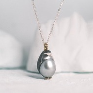 18K金‧925銀 守護者-皇帝企鵝珍珠項鍊