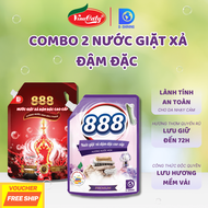 Combo 2 túi Nước giặt Xả 888 - Hương Nước Hoa/Bali Paris 02 túi x 2kg