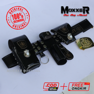 Sabuk Kopel Security Satpam Lengkap Full set dan Kepala Bangkol Hitam Putih / Ikat Pinggang Kopel Di