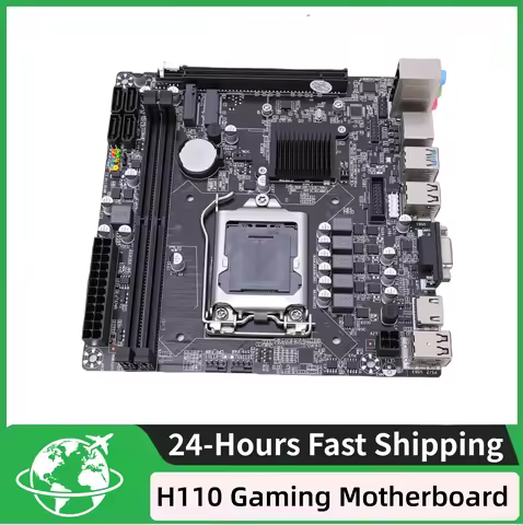 H110 Gaming Motherboard 4 Serial ATA 3.0 Ports PC Motherboard Dual Channel DDR4 M.2 Nvme 10 I/O Port