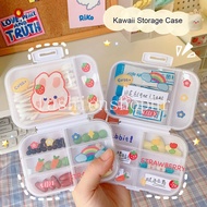 Ready Stock 8 Grids Cute Pill Case With Sticker Container Plastic Medicine Pill's Box Office Home Travel Storage Storage Organizer For Small Thing