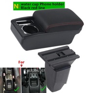 For PEUGEOT 206 Armrest Box For PEUGEOT 206 Car Armrest Box Double-Layer Center Storage Box Retrofit