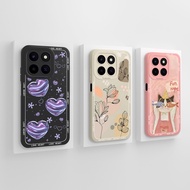 Casing For Honor X6C X6B X6A X6S X6 Love Heart Cute Cat Square Shockproof Non-slip Durable Full Prot