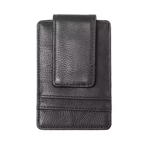 RFID Magnetic Money Clip Wallet Leather ID Credit Card Purse Cash Holder Magnetic Luxury Wallet with