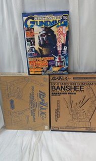 全新絕版3盒電擊hobby 誌上限定獨角獸高達1/48 完全變身 胸像模型連模型 台座RX-0 unicorn gundam head display base 2010年1月號、電擊hobby 誌上