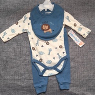 BABY VIEWS Set Romper 0-9m| Baby Boy Set| Baju Baby Boy| Set Romper Boy