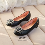รองเท้าหนังแกะรุ่น Bonita Black Color (สีดำ)