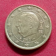 Koin Belgia 50 Euro Cent - Albert II (2nd map, 2nd type, 1st portrait)