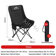 Kursi Lipat Bulanan Outdoor dengan Sandaran Tinggi Disesuaikan - Cocok untuk Berkemah Piknik