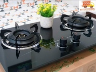 Kompor Gas Tanam 2 Tungku Eco Cook EC2-21 Kompor gas Kaca Black Setries