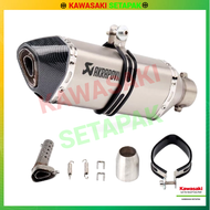 AKRAPOVIC AK06 EXHAUST FOR UNIVERSAL 51MM LINK PIPE (BLACK/TITANIUM)