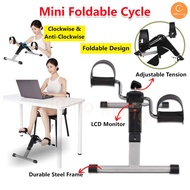 ✅SG Local Seller✅ Mini Foldable Pedal Exerciser bike Cycle Cardio Fitness Mobility Trainer Suitable For Elderly Fitness Equipment