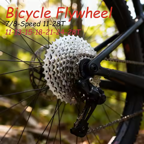 Bike Freewheel, 7/8 Speed11-28-32T Bicycle Freewheel Type Cycling Replacement Part Speed Cassette 7/