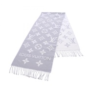 【二手】路易威登LOUIS VUITTON圍巾 LV Essential Gris Clair M77727 羊毛圍巾 女士二手 A