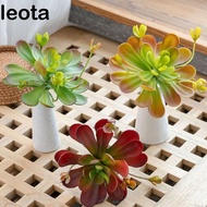 LEOTA Artificial Succulent Plant, Fleshy Lifelike Fake Cactus, Green Plant Real Touch Plastic Realis