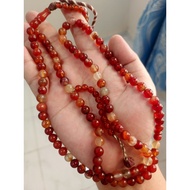 Tasbih batu akik yaman warna air madu 100% asli original saiz 8mm 100biji
