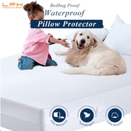 Zipper Mattress Protector Hypoallergenic 6-Side Waterproof Bed Cover Bedbug Proof Bed Protector Sing