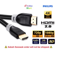 Philips Original 4K UHD HDMI 2.0 Cable (3D ARC HDCP 2.2) Full HD 2K 4K TV HDMI to HDMI Cable