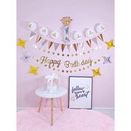 [READY STOCK] 1st First/Kids/Adult Birthday Happy Birthday Theme Balloon Set Decoration FREE GIFT