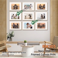 *Shipping Included* EzyPoster Personalised Canvas Print 8" X 12", 9 Pcs Per Set