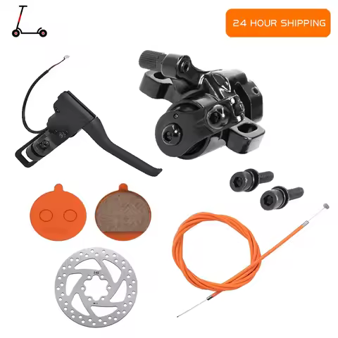 Hydraulic Brake Block Handle140MM Disc Brake Pads&Cable&Disk Electric Scooter Accessory Kit for Nine