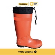 Sepatu boots safety unisex PVC by Krisbow original - L orange Sale