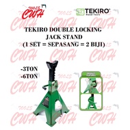 A PAIR OF 2 SEEDS TEKIRO TAIWAN 3T 6T DOUBLE LOCKING JACK STAND TRAIN 3TON 3TAN 6TON 6TAN WORKSHOP T