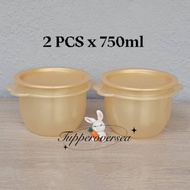 Tupperware One Touch Bowl 750ml (2 PCS) - Gold