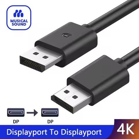 1.5M Musical Sound DisplayPort to DisplayPort Cable DP to DP Male to Male Gold-Plated Cord Compatibl