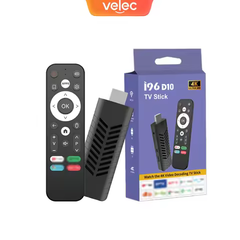 Velec Smart TV Stick Home Theater 8K 2.4G WIFI Google Assistant Netflix Streaming Bluetooth Media Pl