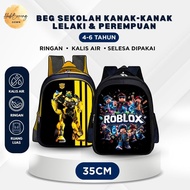 35cm Beg Sekolah Rendah Budak Perempuan Kalis Air Beg Sekolah Kartun Kids Primary School Bag Water R