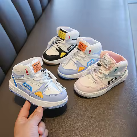 Children Tennis Shoes High-top Sports Shoes for Girls Fashion Causal Kids School Boys Basketball Sho