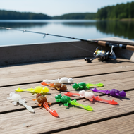 50pcs 4.7cm/1g Lifelike Gecko Lures, Soft Bait Hooks for Bass and Trout  50pcs 4.7cm/1g Umpan Cicak 