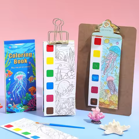 Underwater World Watercolor Coloring Book Marine Organisms With 12 Styles For Relaxation Unique Stat