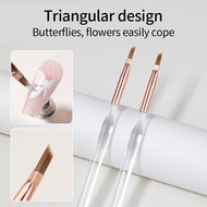 BORN PRETTY French Tips Oblique Nail Brush UV Gel Nail Painting Drawing Pen Manicure DIY Design Tool