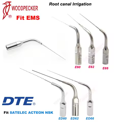 Woodpecker DTE Dental Ultrasonic Scaler Tips Root Canal Irrigation E60/E62/E66 Fit EMS SATELEC ACTEO