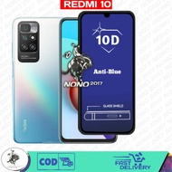 LAYAR TEMPERED GLASS BLUE REDMI 10 PRIME/10/ 9T/9C/9A/9 ANTI RADIATION/BLUE FULL COVER SCREEN
