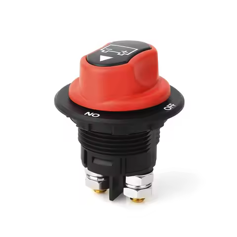 ABILKEEN ON-OFF 2 Gears Boat Marine Power Cut-off Switch DC12-48V 100A Battery Disconnect Switch for