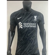 Jersey | 2024/25 Liverpool Goalkeeper "Black" High Quality Football T-shirt Top "Player Edition" NYUI